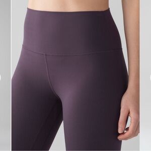 Lululemon align pants, 25” length, purple, size 6, black currant color